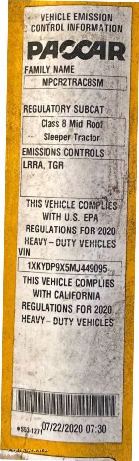 image for item EK0586 2021 Kenworth T680 semi truck