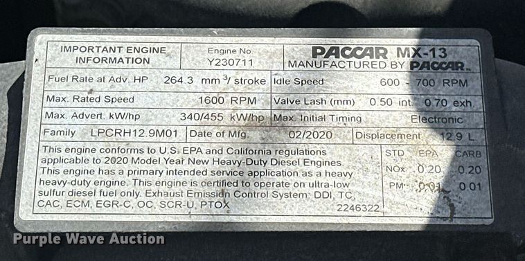 image for item EK0589 2021 Kenworth T680 semi truck