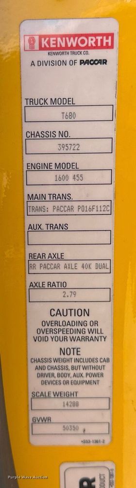 image for item EK0589 2021 Kenworth T680 semi truck