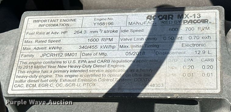 image for item EK0590 2019 Kenworth T680 semi truck