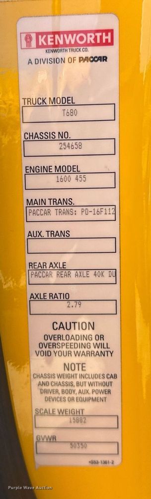 image for item EK0590 2019 Kenworth T680 semi truck