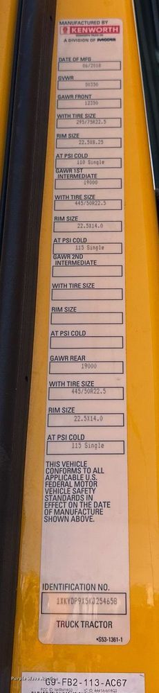 image for item EK0590 2019 Kenworth T680 semi truck