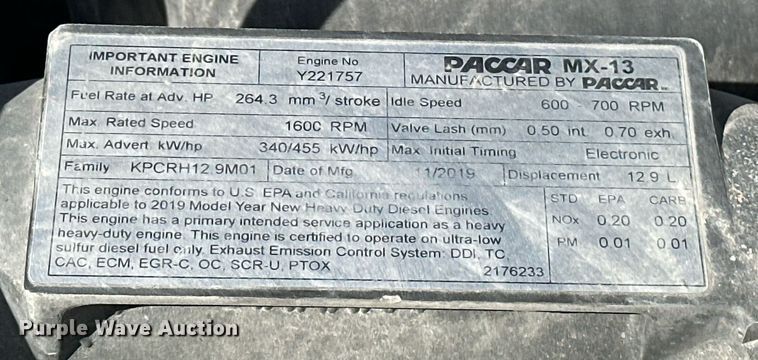 image for item EK0591 2020 Kenworth T680 semi truck