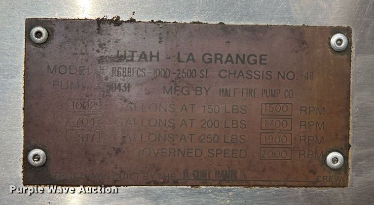 image for item EL5721 1985 Mack R688FCS pumper fire truck