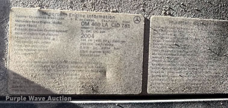 image for item EM3582 2005 Sterling LT9500 truck cab and chassis