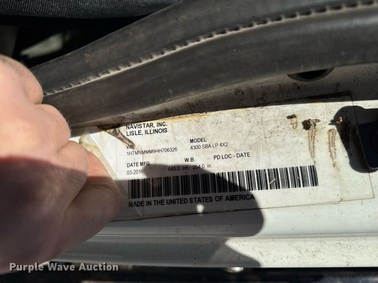 image for item EM3706 2017 International 4300SBA LP  flatbed truck