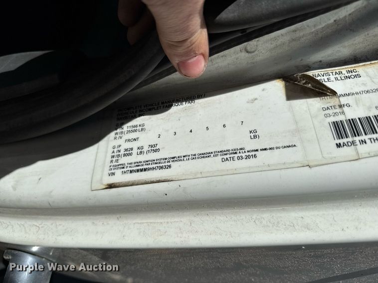 image for item EM3706 2017 International 4300SBA LP  flatbed truck