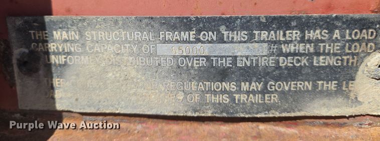 image for item EN8751 1995 Trailmobile flatbed trailer