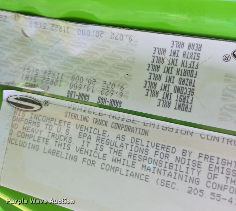 image for item EN8818 2008 Sterling L-Line flatbed truck