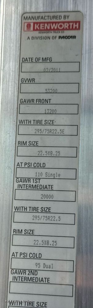 image for item EQ1228 2012 Kenworth T660 semi truck