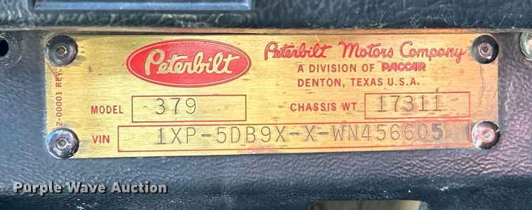 image for item ER1054 1998 Peterbilt 379 semi truck