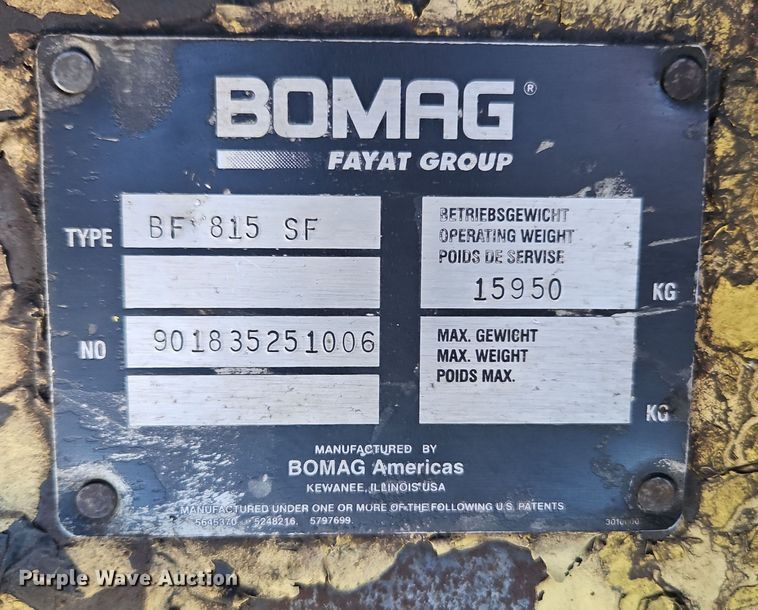 image for item DT7650 Bomag BF815 paver