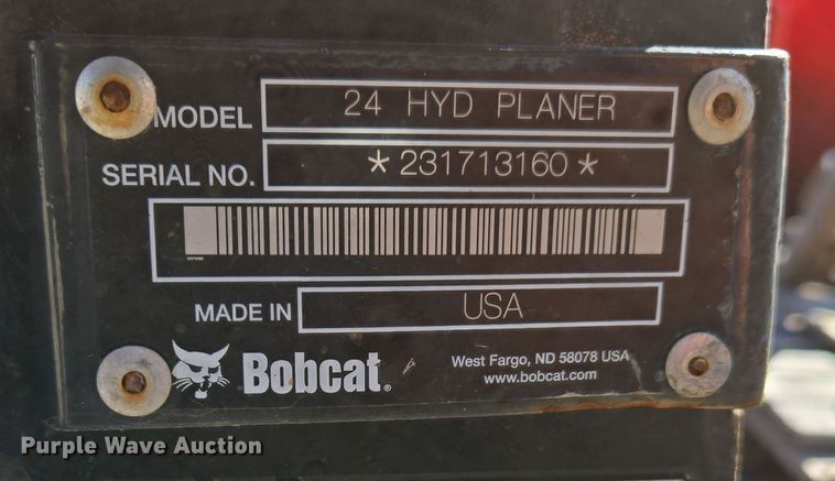 image for item ED4025 Bobcat 24 HYD planer skid steer cold planer