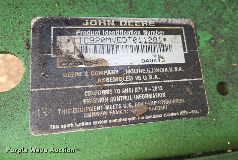 image for item ED4053 2013 John Deere Z920M ZTR lawn mower