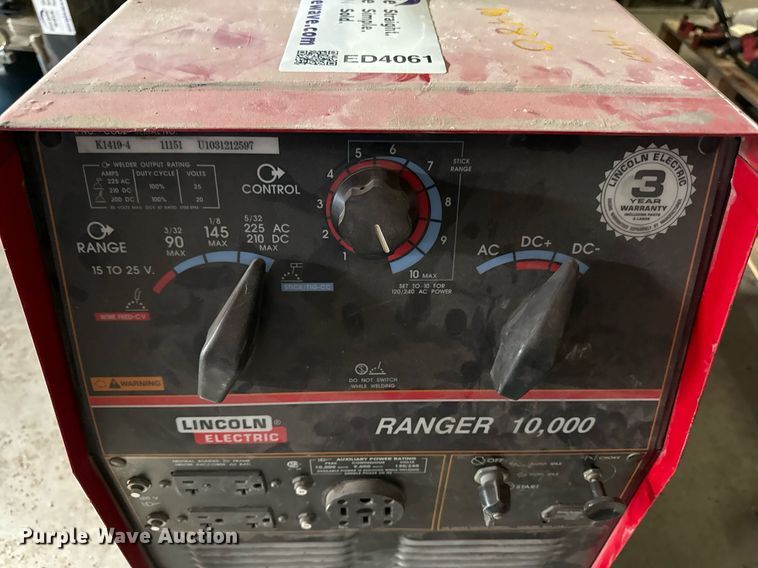 image for item ED4061 Lincoln Electric Ranger 10000 welder/generator