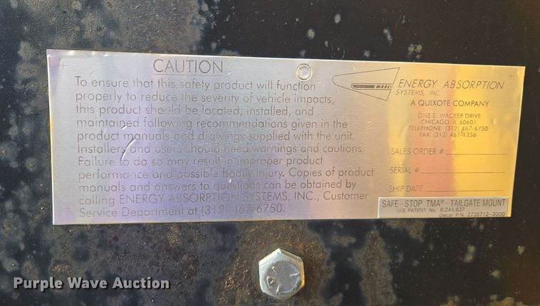 image for item ED4072 2005 Trinity  Energy Absorption system crash attenuator