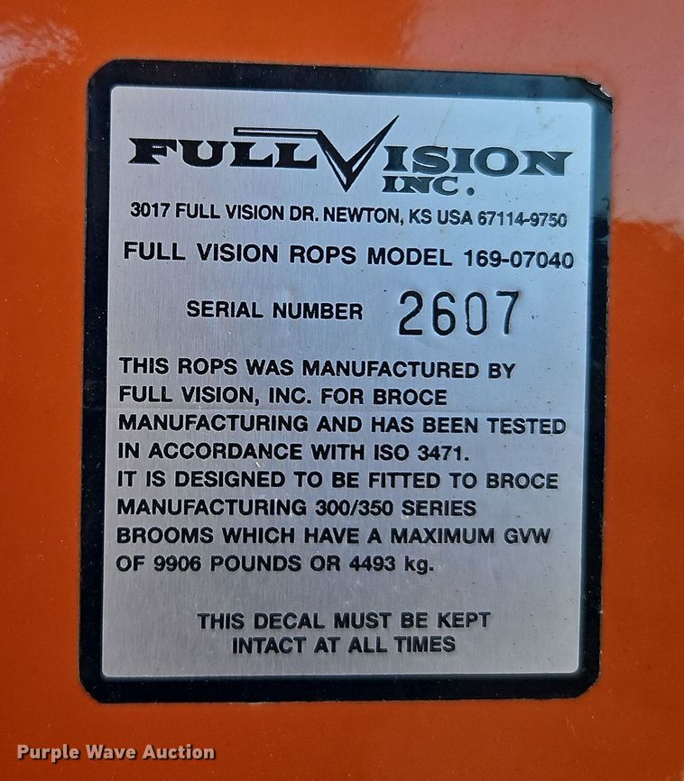 image for item EI8876 2009 Broce Broom RJ 350 broom