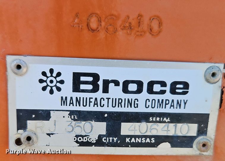 image for item EI8876 2009 Broce Broom RJ 350 broom