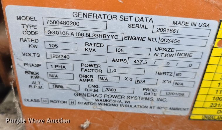 image for item EK5057 Generac Power Systems generator