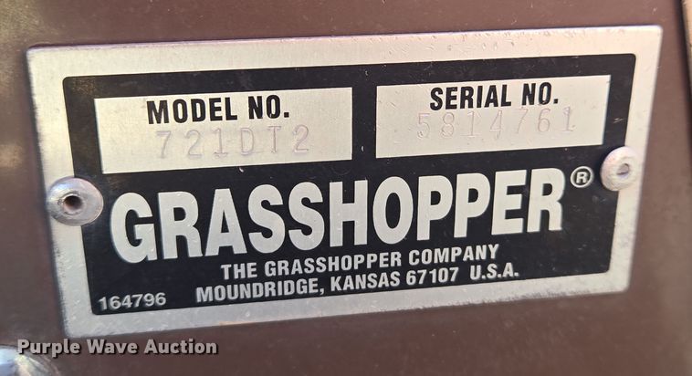 image for item EN8715 2008 Grasshopper 721D ZTR lawn mower