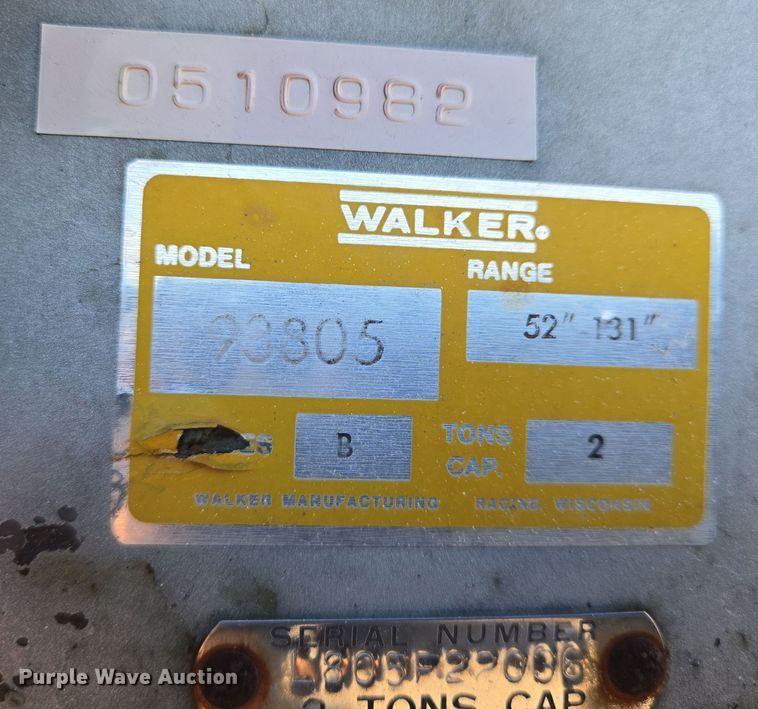 image for item EN8729 Walker 93805 engine hoist