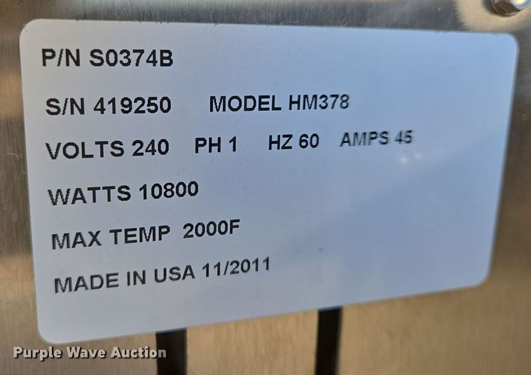 image for item EN8760 2011 Gilson HM 378 binder ignition system