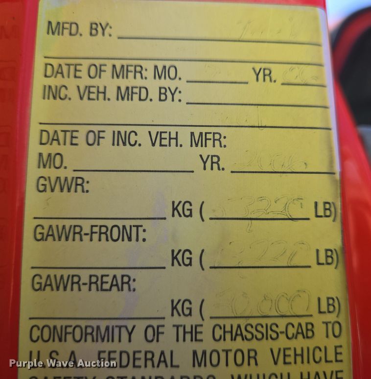 image for item EN8772 2007 International  7400 dump truck