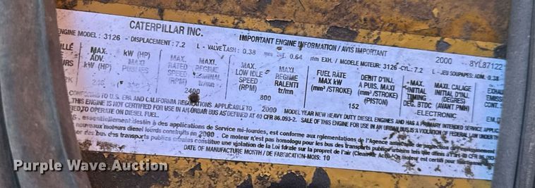 image for item EQ1201 2001 Sterling L7500 dump truck