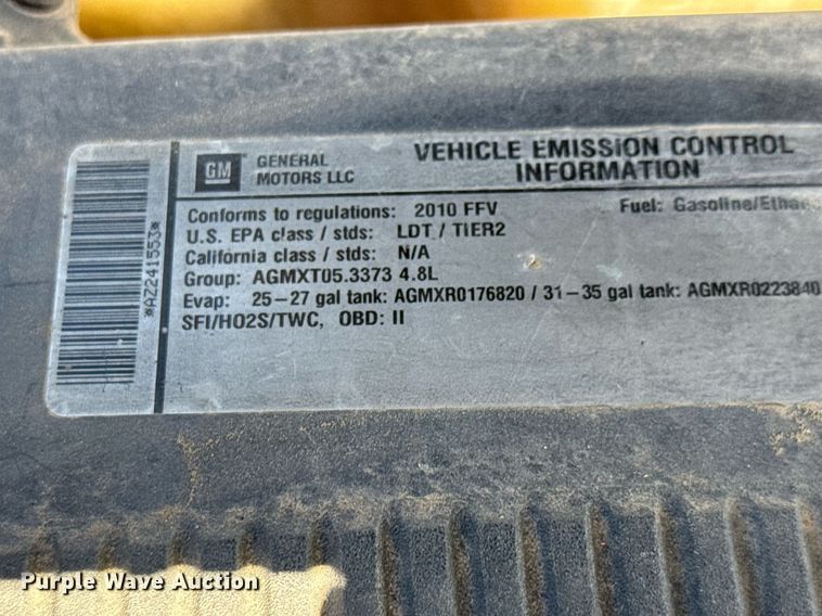 image for item EQ1205 2010 Chevrolet Silverado 1500 Ext. Cab pickup truck