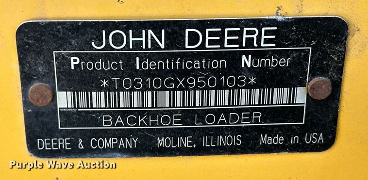 image for item ER8847 2005 John Deere 310G backhoe