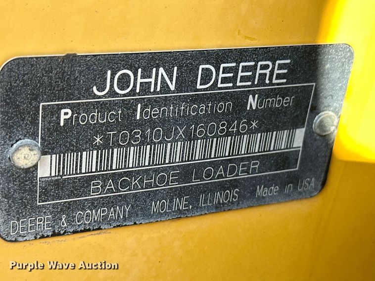 image for item ER8848 2008 John Deere 310J backhoe