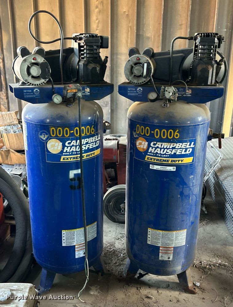 image for item ER8887 (2) Campbell Hausfeld air compressors