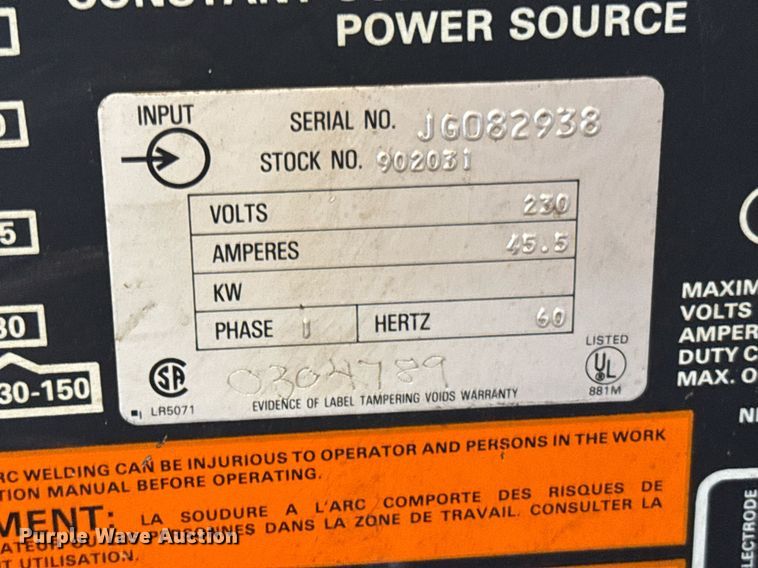 image for item NN9676 Miller Thunderbolt 225 welder