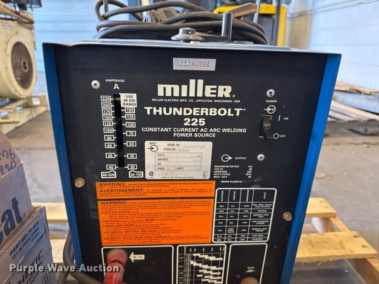 image for item NN9676 Miller Thunderbolt 225 welder