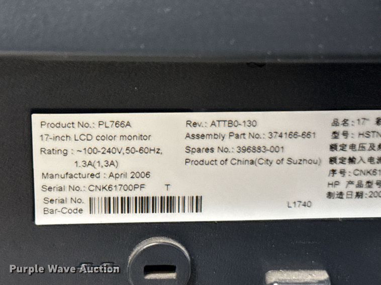 image for item NN9685 (13) HP monitors