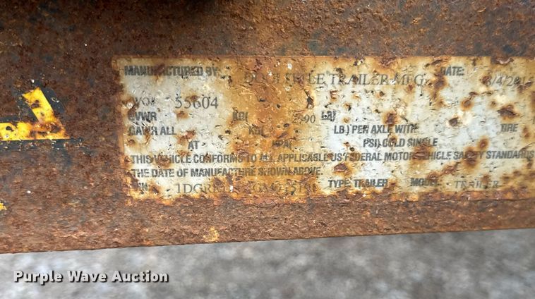 image for item DH9892 2016 Doolittle 8412 utility trailer