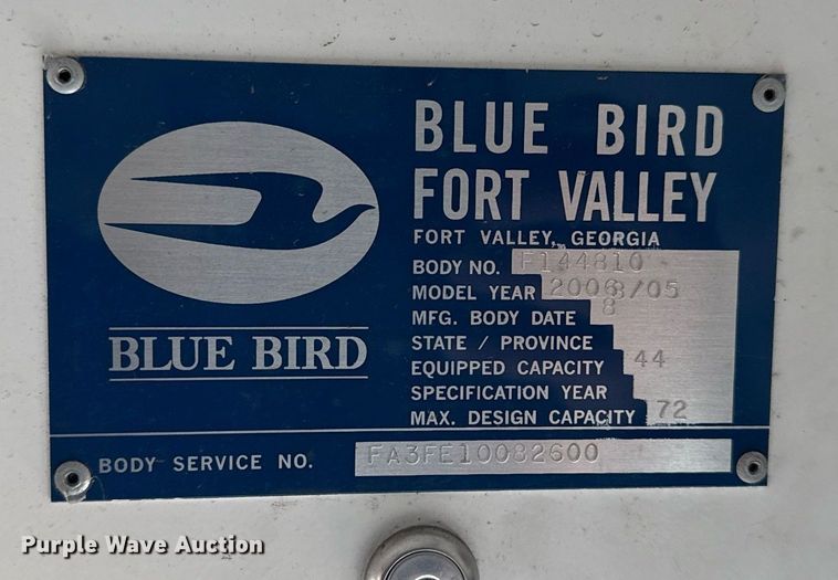 image for item DM5634 2006 Blue Bird All American bus