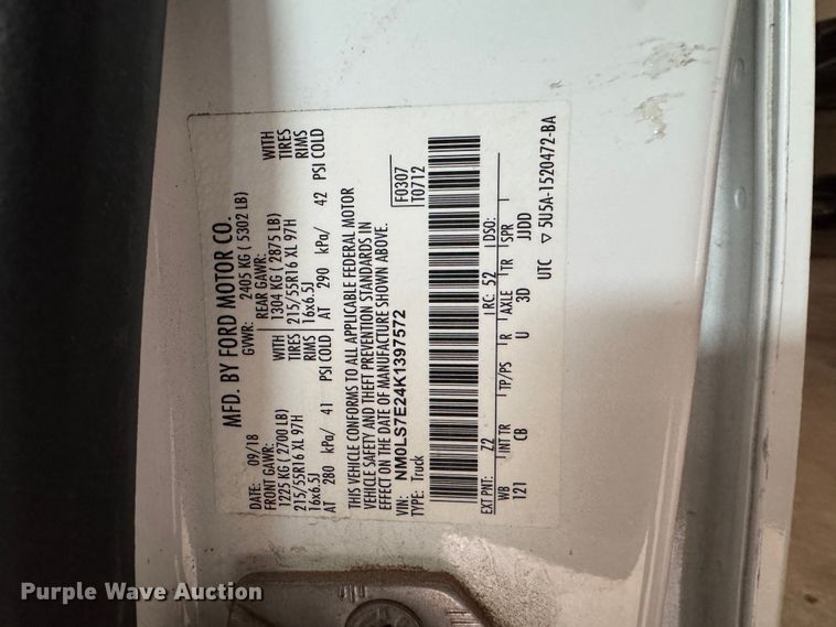 image for item DM5669 2019 Ford Transit Connect van