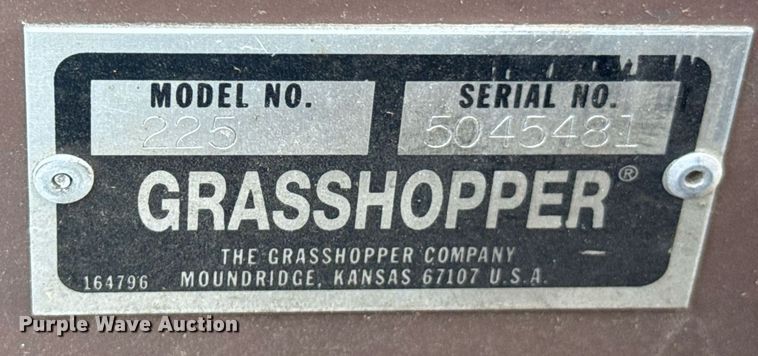 image for item DO0695 2000 Grasshopper 225 ZTR lawn mower