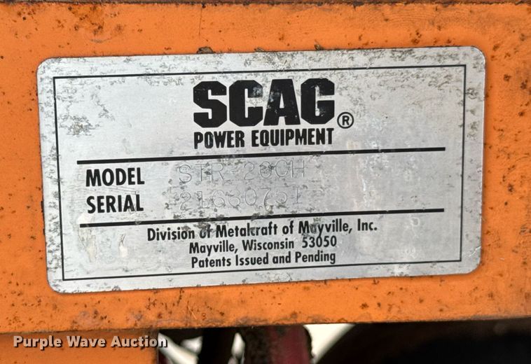 image for item DO0707 Scag STR-20CH ZTR lawn mower
