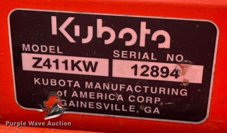image for item DO0708 Kubota Z411KW ZTR lawn mower
