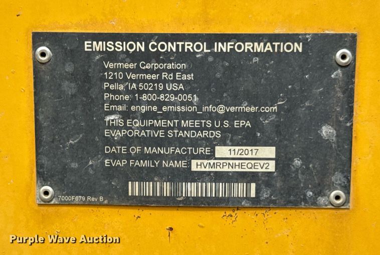 image for item DO0712 2017 Vermeer BC700XL wood chipper