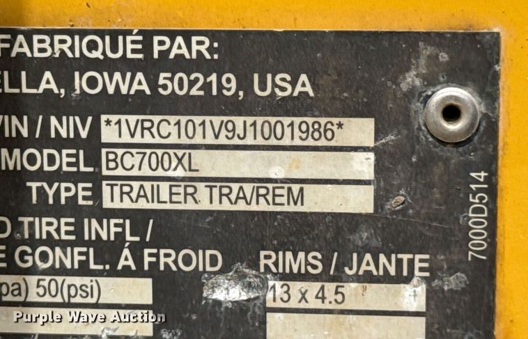 image for item DO0712 2017 Vermeer BC700XL wood chipper