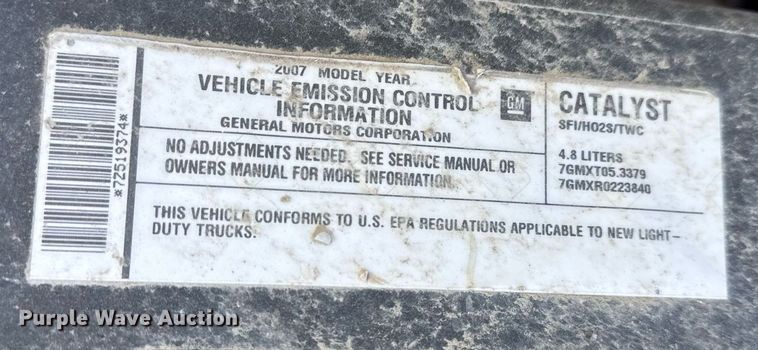 image for item DO7694 2007 Chevrolet Silverado 1500 pickup truck