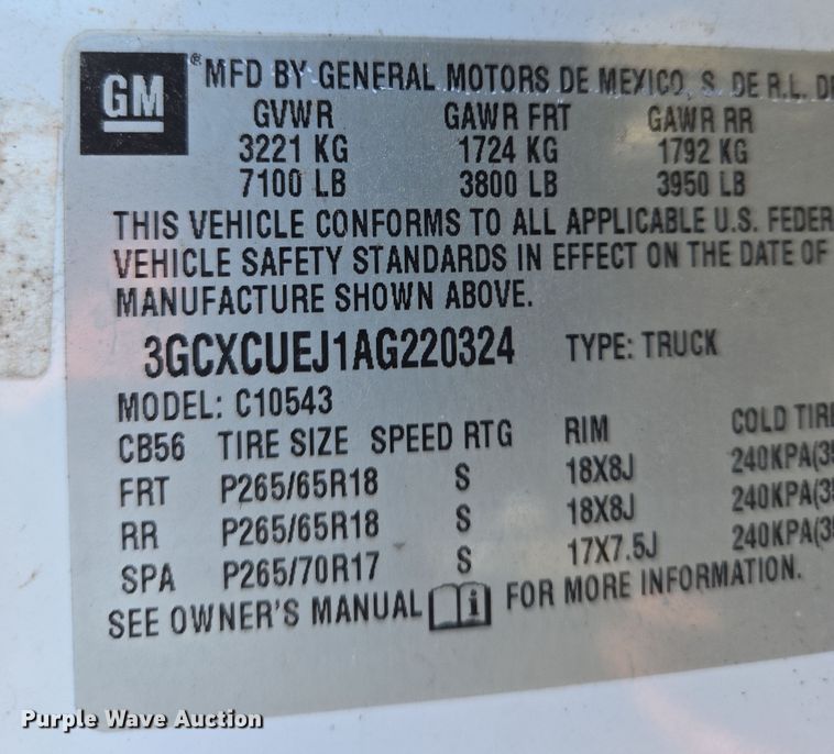 image for item DP6226 2010 Chevrolet Silverado Hybrid Crew Cab pickup truck