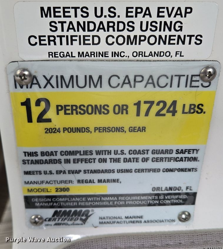 image for item DP6229 2014 Regal 2300 Fastrac boat
