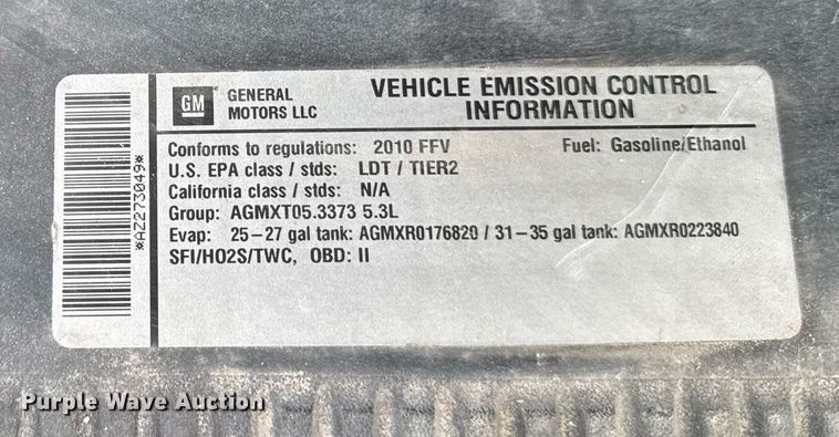 image for item DT0551 2010 Chevrolet Silverado 1500 pickup truck