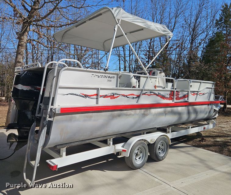 image for item DT7631 1997 Playcraft Powertoon 2600 pontoon boat