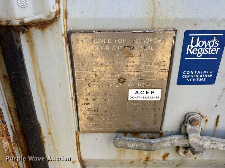 image for item DU3425 2011 CIMC shipping container 