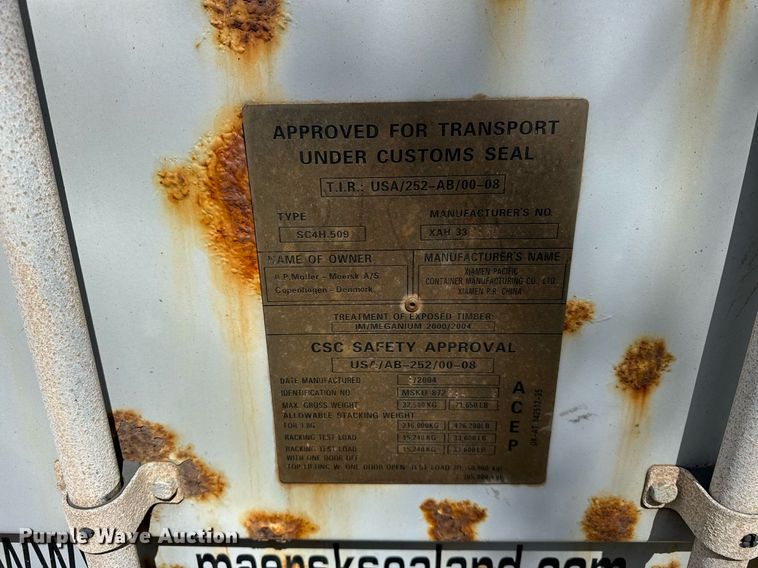 image for item DU3426 2004 Xiamen Pacific shipping container